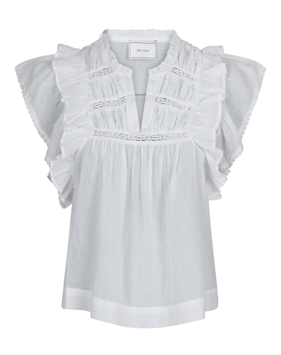 Neo Noir - Jayla S Voile Top - White